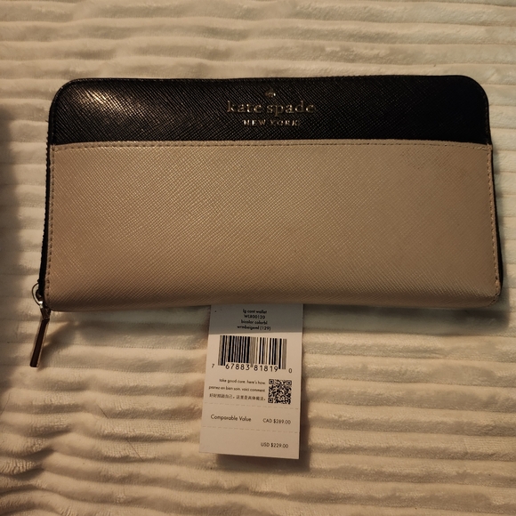 EUC Kate Spade bicolor continental zip wallet - Picture 11 of 11